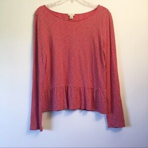 𝅺j.crew Long Sleeves Shirt Stripes Size Medium